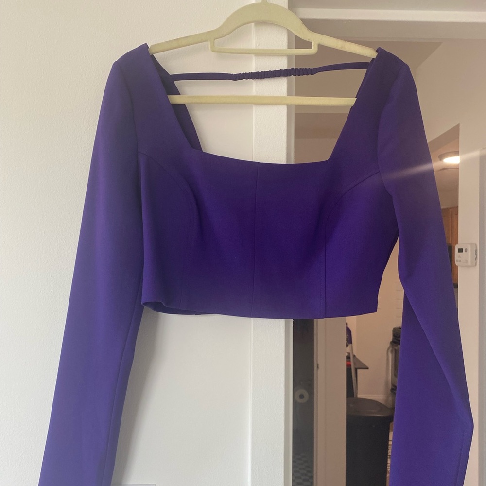 Zara purple crop top in Large